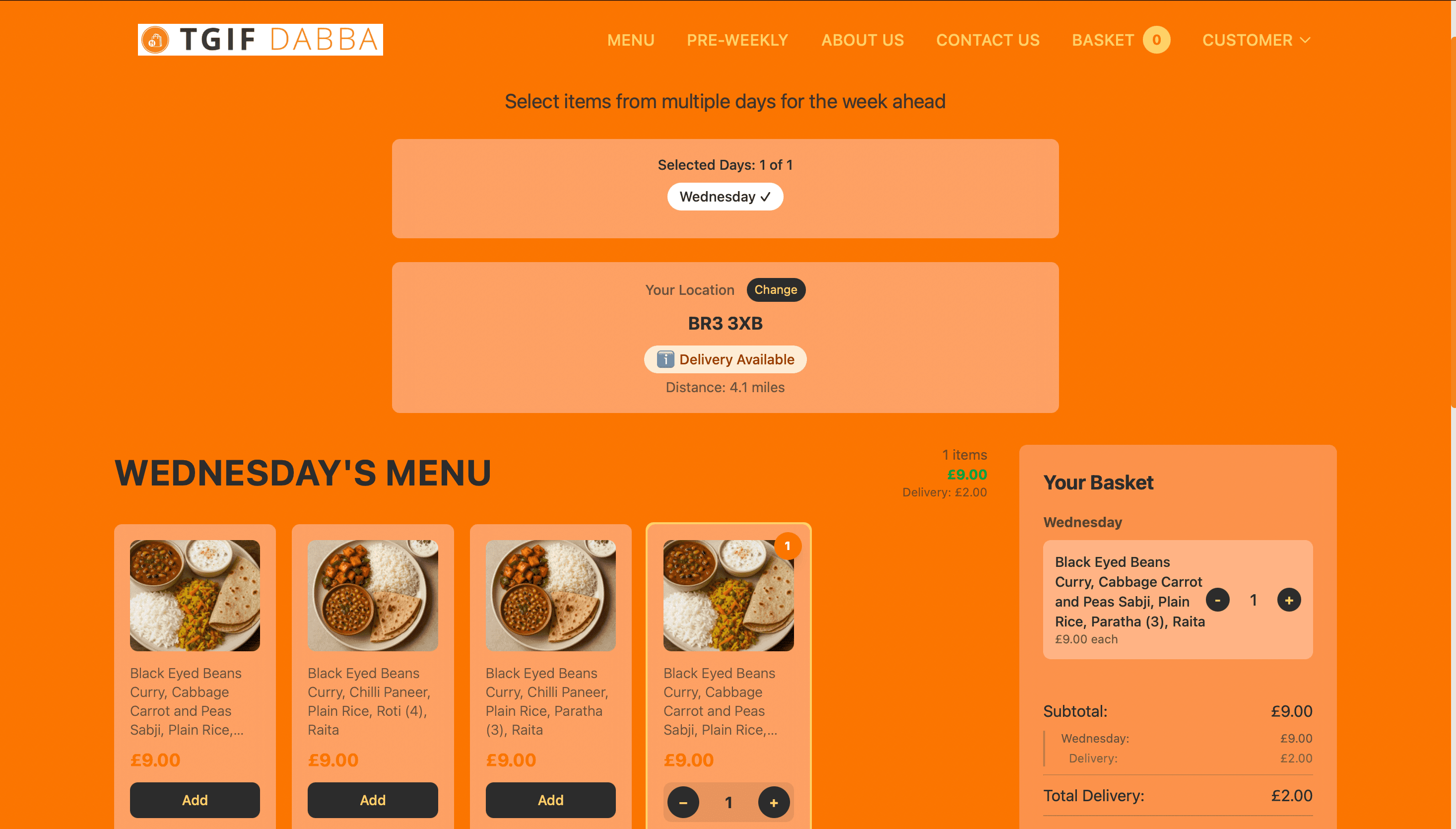 TGIF Dabba interface, view 4