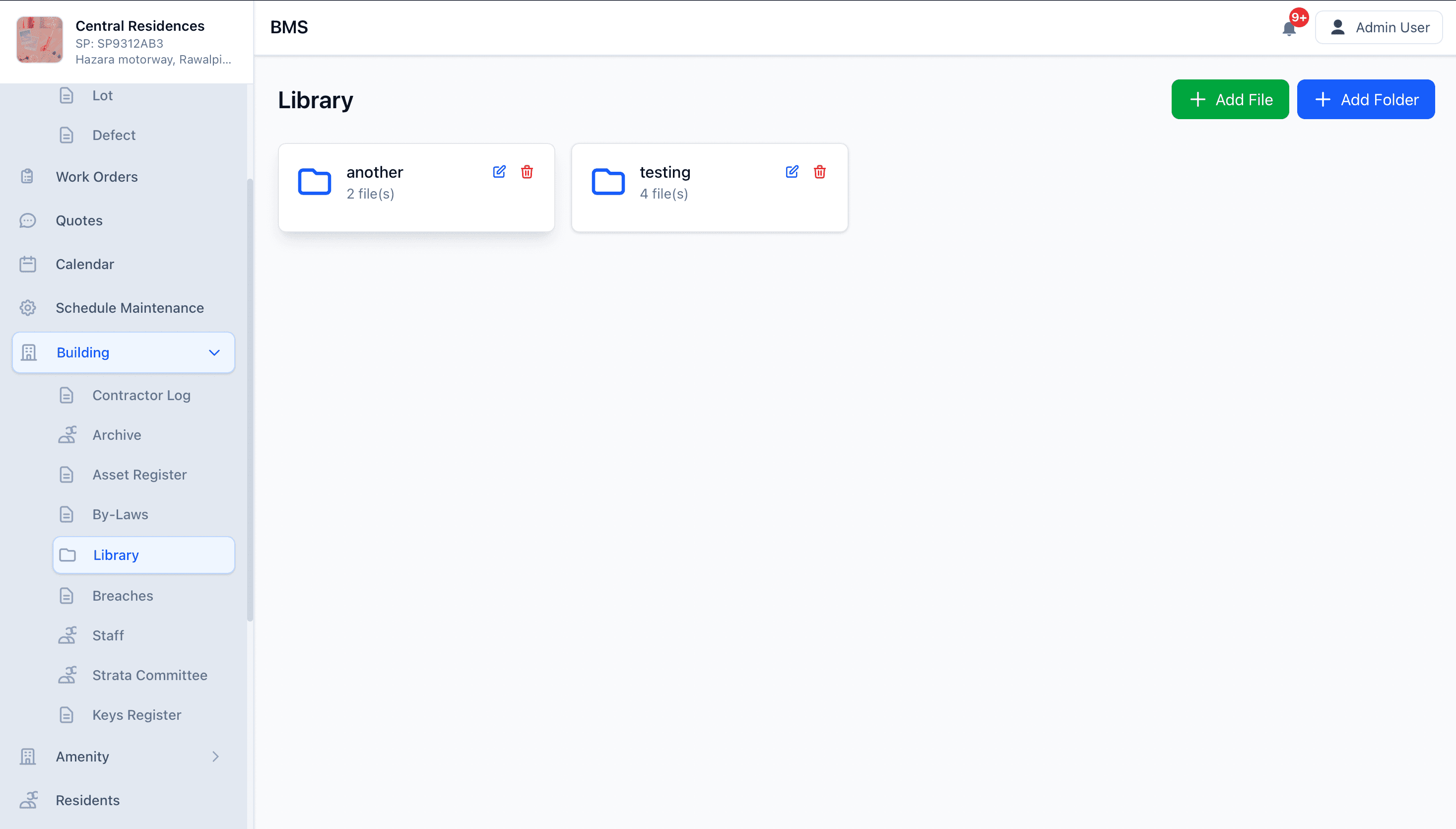 Building Management System interface, view 6