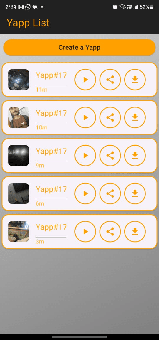 Yapp Multimedia application interface